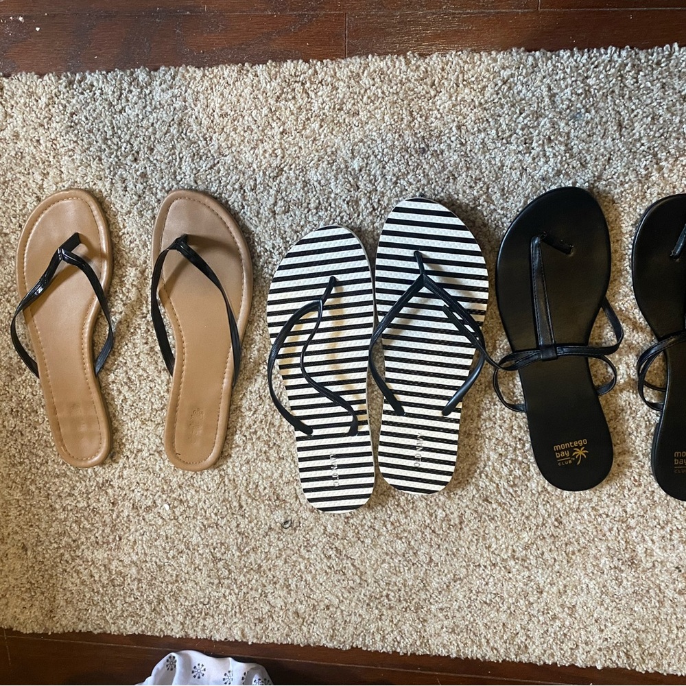 Stylish Black Flip Flops/sandal 25 for all 3